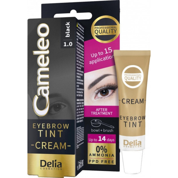 Coloração em Creme Sobrancelhas 1.0 Preto Delia